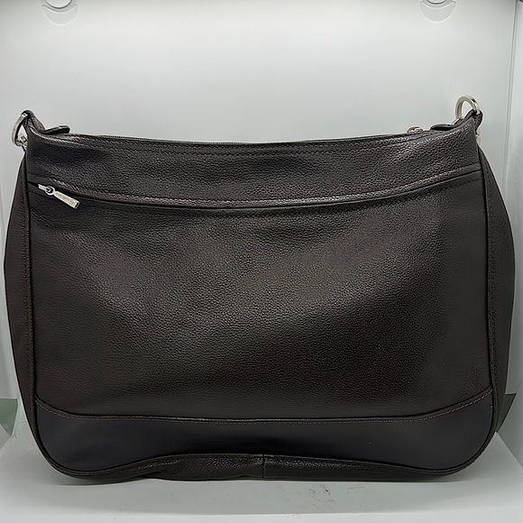 Longchamp Luxurious Dark Brown Pebbled Leather Hobo Bag Purse 🌺🌺 - Picture 2 of 9